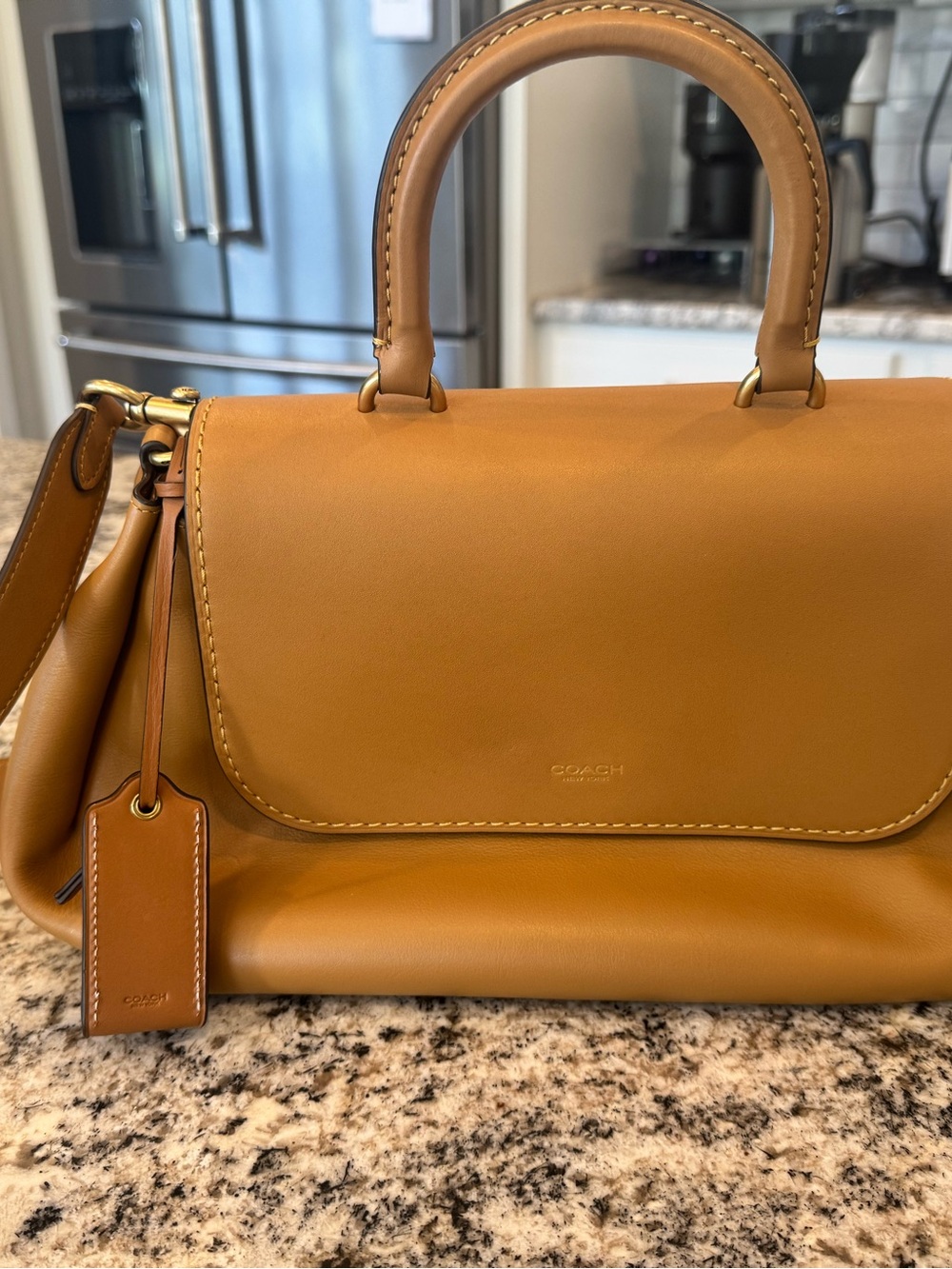 Coach Slouchy Rogue in Honey Brown LN